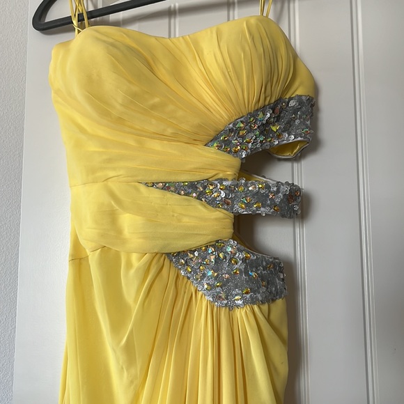 Canary Yellow Faviana Designer Dress - Picture 1 of 16